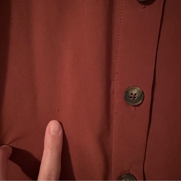 Wayre Button Up Crop in Clay - Picture 6 of 9